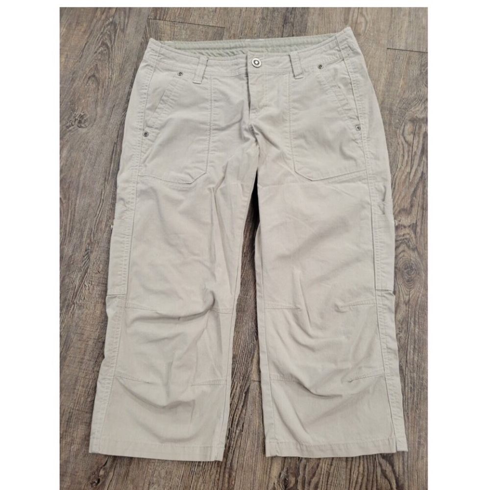 Kuhl Free Range Cargo Capri Pants Womens 4 Khaki 6288 Hiking Outdoor Camping